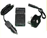 Camera Battery Charger for Sony Cyber-shots - Compatible with NP-BD1, NPBD1, NP-FD1, NPFD1, DB-BD1, DBBD1 for Camera model number  DSCT2, DSC-T2, DSCT70, DSC-T70, DSCT77, DSC-T77, DSCT90, DSC-T90, DSCT200, DSC-T200, DSCT300, DSC-T300, DSCT500, DSC-T500, DSCT700, DSC-T700, DSC-T900, DSCT900, DSC-TX1, DSCTX1 - 2 Hours Average charge - AAA Products - 12 Month Warranty