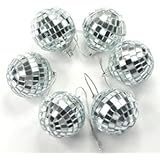 Cosmos &reg; 6 pcs 1.8 Inch Disco Ball Mirror Party Christmas Xmas Tree Ornament Decoration with Cosmos Fastening Strap