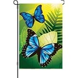 Premier Designs Blue Morpho Butterflies House Flag