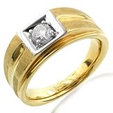 10K Yellow Gold 0.50 Carat Diamond Men's Ring Size 10