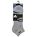adidas Men's Cushioned Low Cut Socks (3-Pair), Heathered Lt Onix/Black/Granite/Tech Grey, Large, (Shoe Size 6-12)