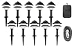 Moonrays 95534 10-Fixture Low-Voltage Plastic Tier Lighting Kit, Black