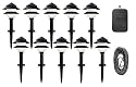 Moonrays 95534 10-Fixture Low-Voltage Plastic Tier Lighting Kit, Black