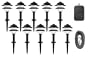 Moonrays 95534 10-Fixture Low-Voltage Plastic Lighting Kit, Black