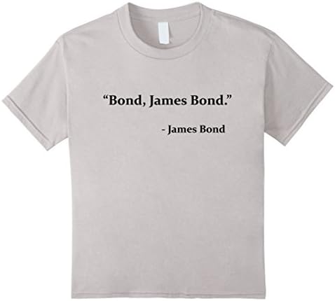 Kids Bond, James Bond Funny T-Shirt 12 Silver