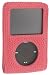 Beautiful, Rich Italian Leather case for the Apple iPod 5G, in Pink Rose Pebble Grain