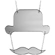 Black Secret Stash Mustache Necklace