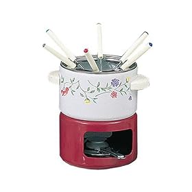 Johnson Brothers Summer Chintz Enamel on Steel Fondue Set by Johnson Brothers