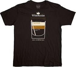 The Big Lebowski White Russian Black T-shirt Tee