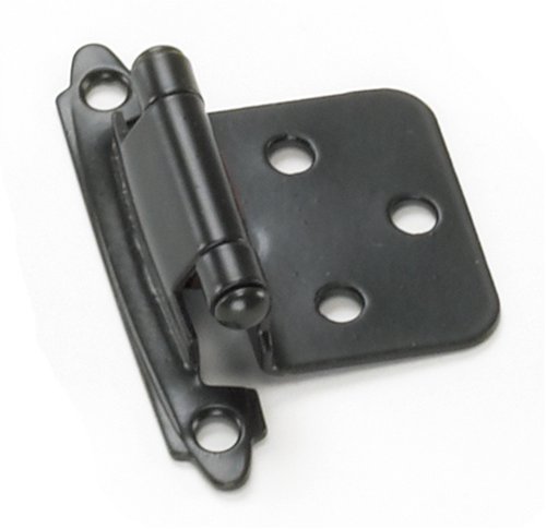 Laurey 28766 No Inset Face Mount Self-Closing Hinge, Oil Rubbed Bronze, 2-Pack