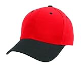 Plain Red Black Adjustable Hat