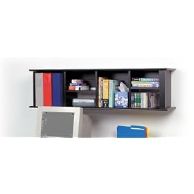 Sonoma Black Finish Wall Hutch Bookcase Shelf Divider by visiondecor Furniture