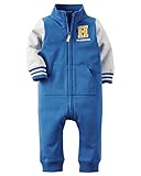 カーターズ ロンパース carter's 男の子用青x薄グレーHANDSOMEお出かけ用長袖ジャンプスーツ (24months(83-88cm)) [並行輸入品]