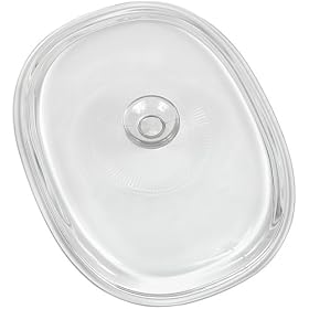 CorningWare French White 2-1 2-Quart Oval Glass Cover by