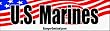 U.S. Marines - patriotic stickers (Small 5 x 1.4 in.)