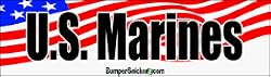 U.S. Marines - patriotic stickers (Small 5 x 1.4 in.)
