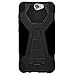 Amzer Dual Layer Hybrid KickStand Case for HTC One A9 - Black