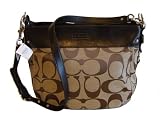 Coach Signature Convertable Zoe Hobo Handbag Khaki Brown 14708 $348