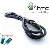 HTC OEM USB CABLE (Charge & Data Sync) with Charger City Micro SD Card Reader for HTC Phones