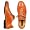 Pakerson Men's Orange Italian Hand Made Leather Lace-up Shoes 8 US | 7.5 UK | 42 EU