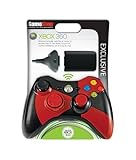 Xbox 360 Wireless Controller with Play and Charge Kit - Limited Edition Red/Black Radioactive Design