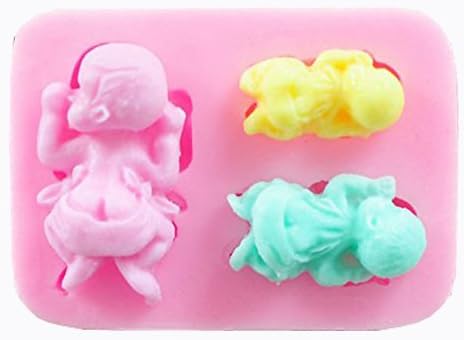 MathildaBaking Collection - Lovely Baby Silicone Fondant Lace Molds Serie - Fondant and Gum Paste Silicone Mold Cake Molds for Kids