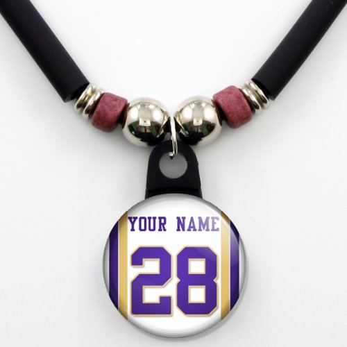 Minnesota Vikings Jersey Necklace Personalized with Your Name and Number