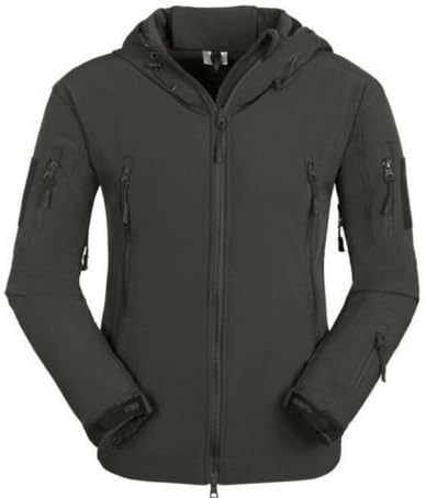 Evaric Men Outdoor Jacket Waterproof Tad Coat Shark Skin Soft Shell Hoodie Hunting Duty GrayM