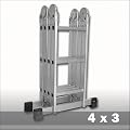 Mehrzweckleiter Gelenkleiter Klappleiter 6in1 mit 4x3 Sprossen - max 150 Kg