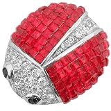  : AZ Collection Swarovski Crystal Ladybug Brooch