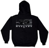 Ford Mustang Grill Sweatshirt, Mens Ford Mustang Legend Honeycomb Grill and Emblem, Cobra, Boss, Hot Rod Hoodie