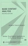 Basic Content Analysis (Quantitative Applications in the Social Sciences)
