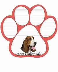 Basset Hound Dog Paw Magnetic Note Pads