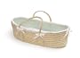 Badger Basket Company Natural Baby Moses Basket - Sage Waffle Bedding