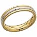 18K Yellow Gold and Platinum Comfort Fit Men's Wedding Band