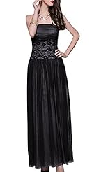 Strapless Chiffon Lace Ruched Tunic 