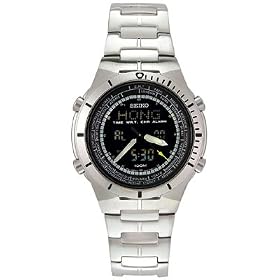 Seiko watch SNJ003 Digital Alarm Chronograph World Time Men's Watch