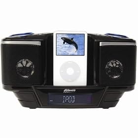 Atlantis Multi Media System & Video Output For iPod with USB, SD/MMC Card Reader, Alarm Clock, FM Radio