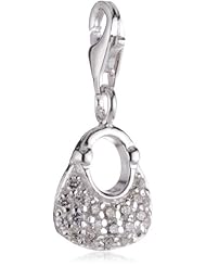 VINANI brand Germany 925 Sterling Silver Charm Pendant Handbag Bag Purse Zirconia HTZ