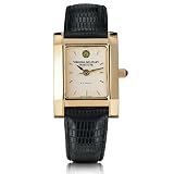 Virginia Military Institute Women's Swiss Watch - Gold Quad with Leather Strap by M.LaHart