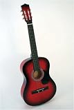 Crescent 38 Red Acoustic Guitar with Guitar Stand and Accessories