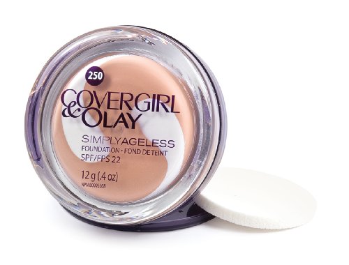 CoverGirl & Olay Simply Ageless Foundation, Creamy Beige 250, 0.40-Ounce Package