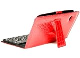 NTK Pemium Wireless Bluetooth Keyboard Folding Leather Case For Dell Streak 7 Tablet New Red on sale