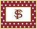 Palm Tree Paperie Florida State Seminoles Polka Dot Note Cards, Boxed Set of 10