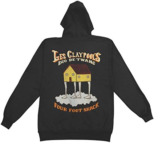 Les Claypool Men's Duo De Twang Zippered Hooded Sweatshirt Black