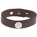 OM Leather Bracelet with Sterling Silver