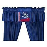 Sports Coverage NFLGiantsDV New York Giants Drapes and Valance