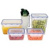 New Lacuisine 10pc Locking Storage Container Set Silicone Seal Stackable Mi ....