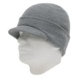 HEATHER GRAY VISOR BEANIE JEEP CAP CAPS HAT HATS