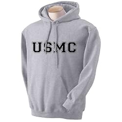 USMC Athletic Marines Hooded Sweatshirt in Gray